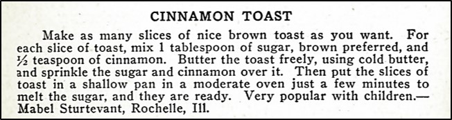 Cinnamon Toast Recipe