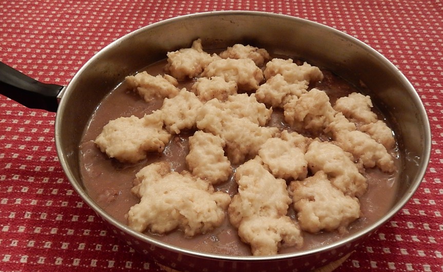 Old-Fashioned Brown Beef Stew with Dumplings